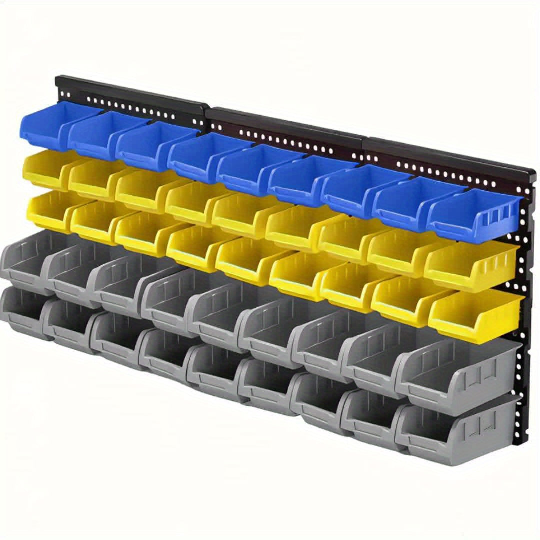 45pcs Bins Wall-Mounted Storage Rack System For Tools