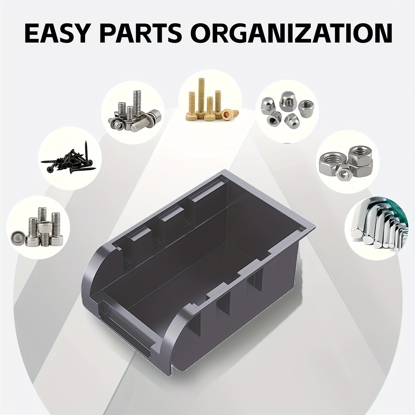 45pcs Bins Wall-Mounted Storage Rack System For Tools