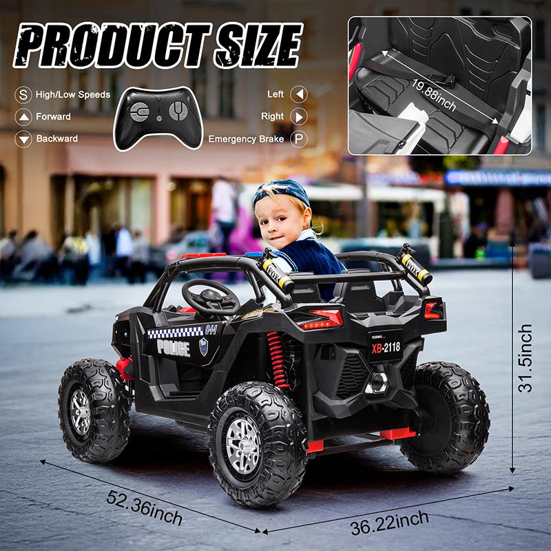24V Kids Ride On Car 2 Seater 4 Wheeler UTV Electric Vehicle Battery Powered Ride On Toy with Remote Control