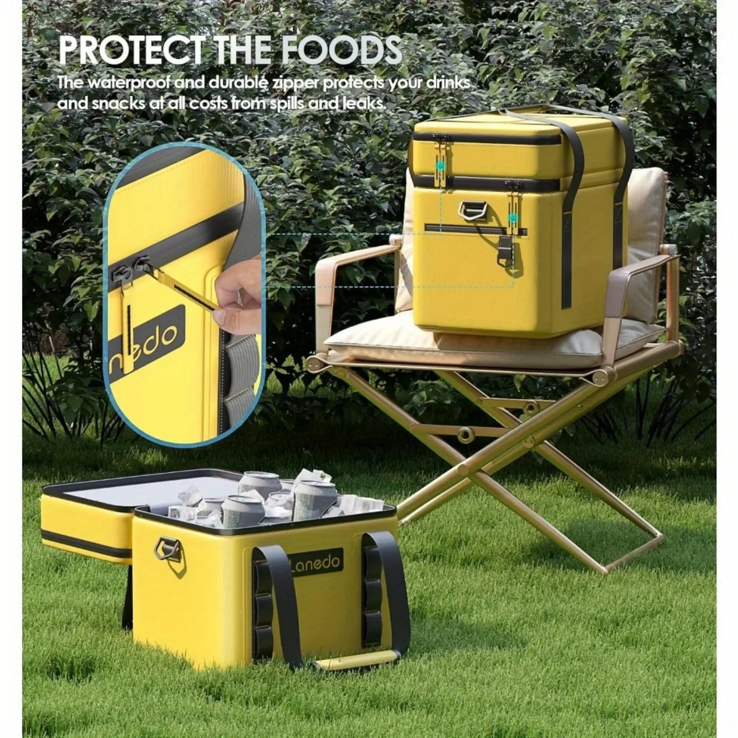 Insulated Lunch and Beverage Bag Soft Cooler 20 Can with Shoulder Strap