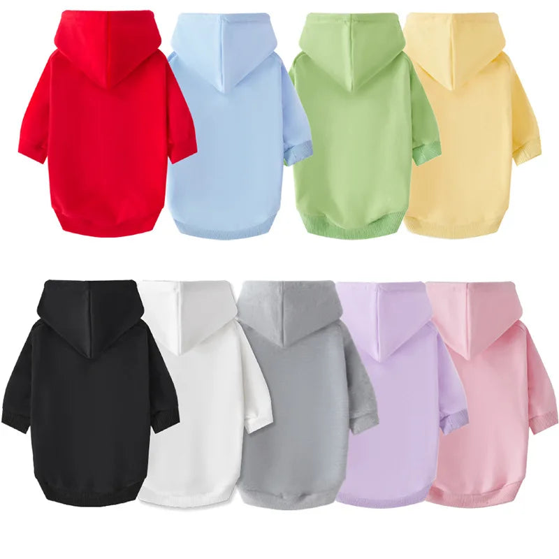 Wholesale Pet Dog Clothes Luxury Cotton Small Medium Large Big Plain Winter Warm Pet Dog Clothes Hoodie for Dogs