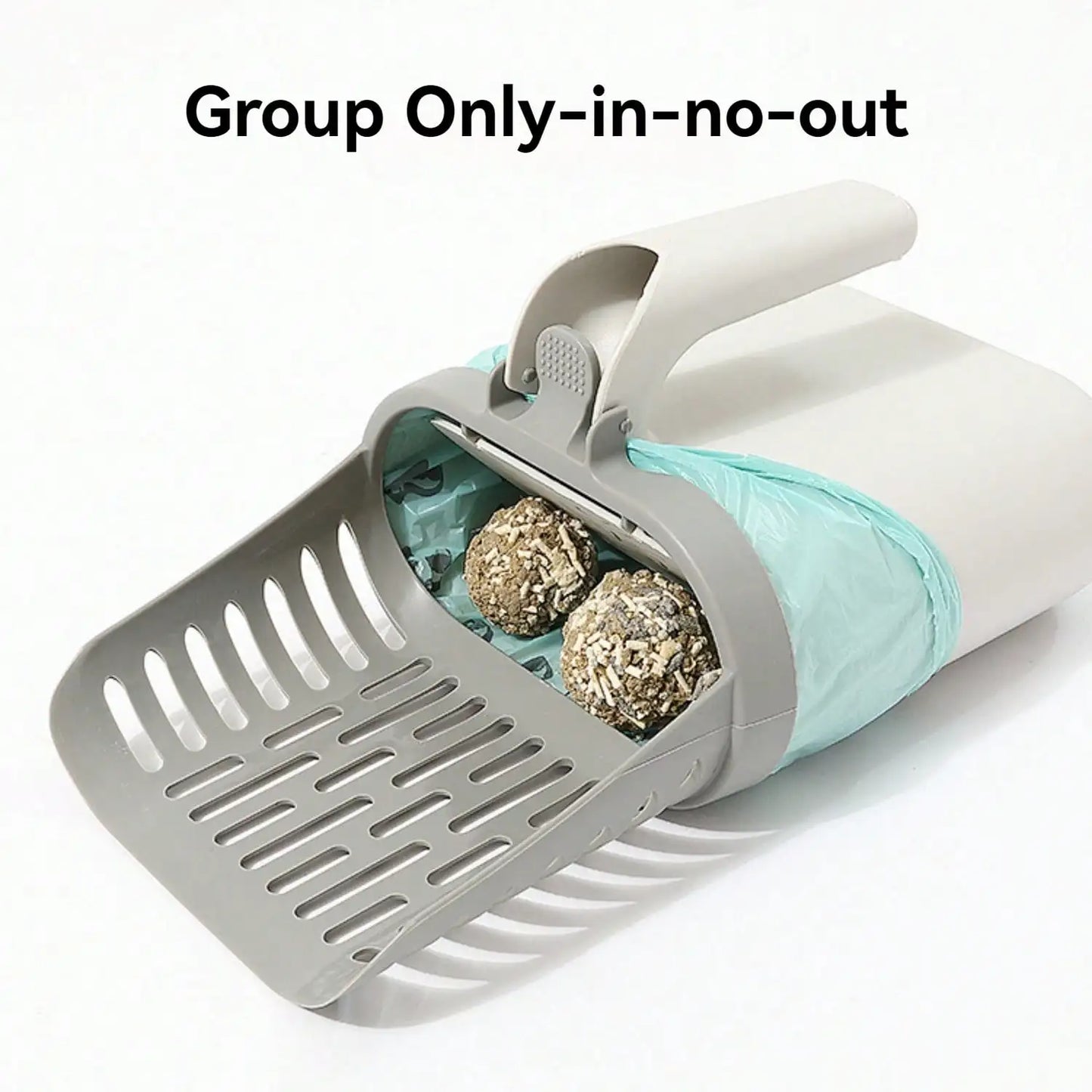 Cat Litter Scoop With Baffle, Large Shovel Mouth is Detachable, With Garbage Bags, And Garbage Bags Can be Stored at The Bottom