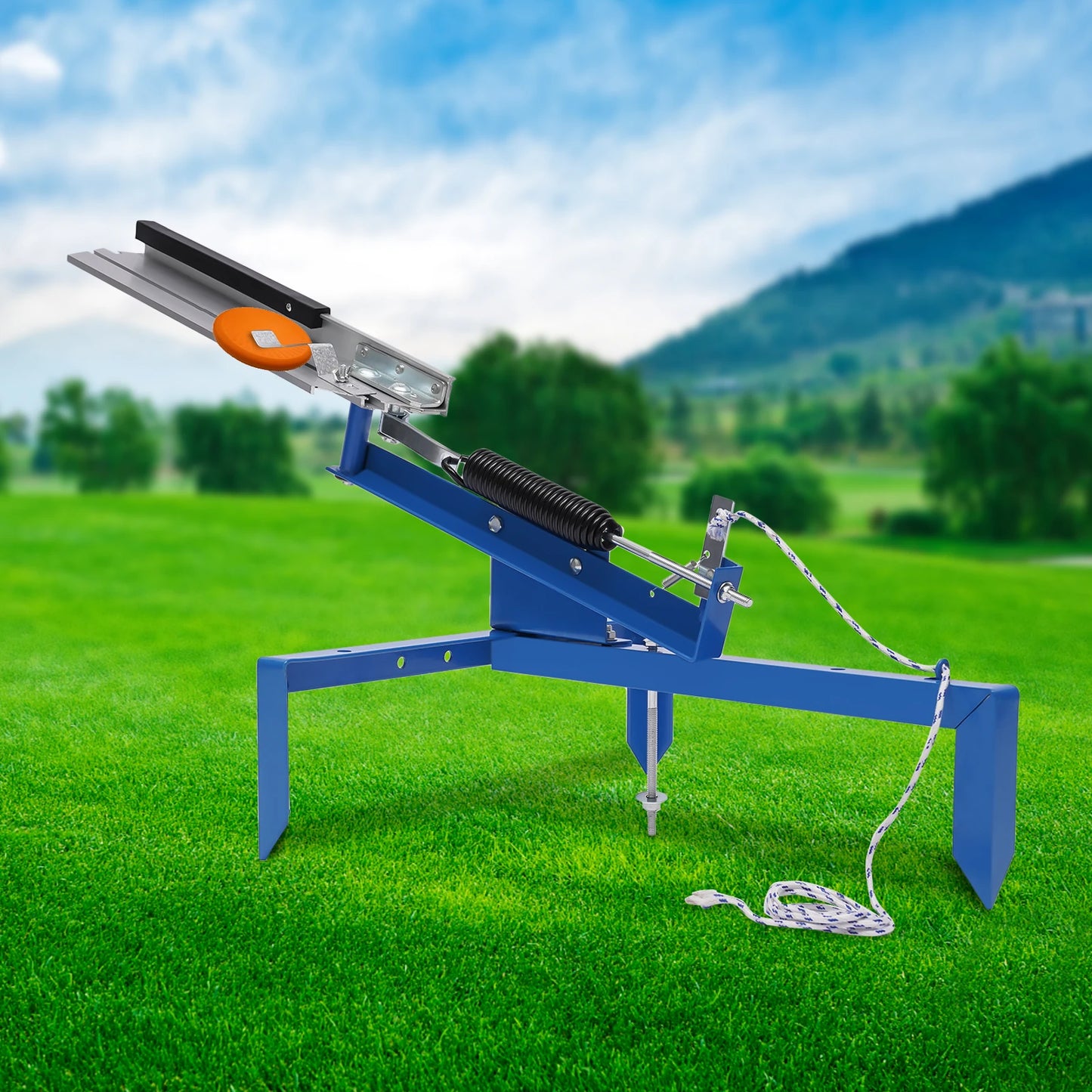 5 to 35 Degree Trap Launcher Clay Pigeon Target Thrower Manual for Shotgun Practice Single and Double Targets