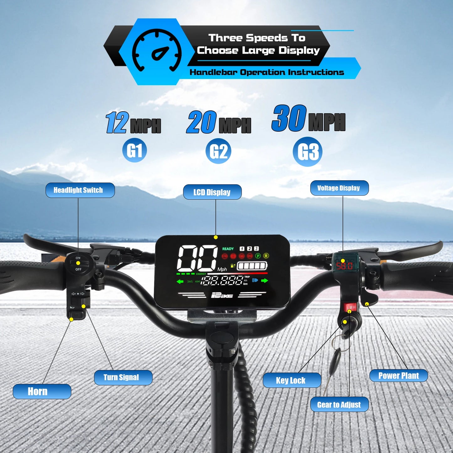 Arwibon Q30 Adult Electric Scooter 2500W Motor Top Speed 30MPH 48V 16AH 11 Inch Off Road Tires Sport Commuter Folding EScooter