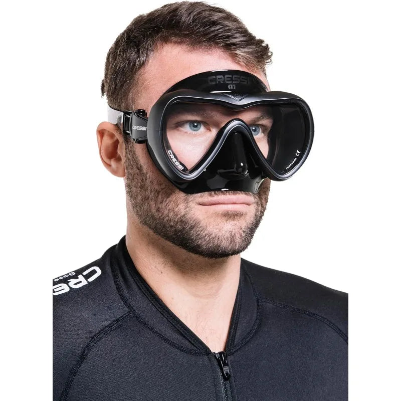 Cressi Anti-Fog Wide View Single Lens Scuba Diving and Freediving Masks A1