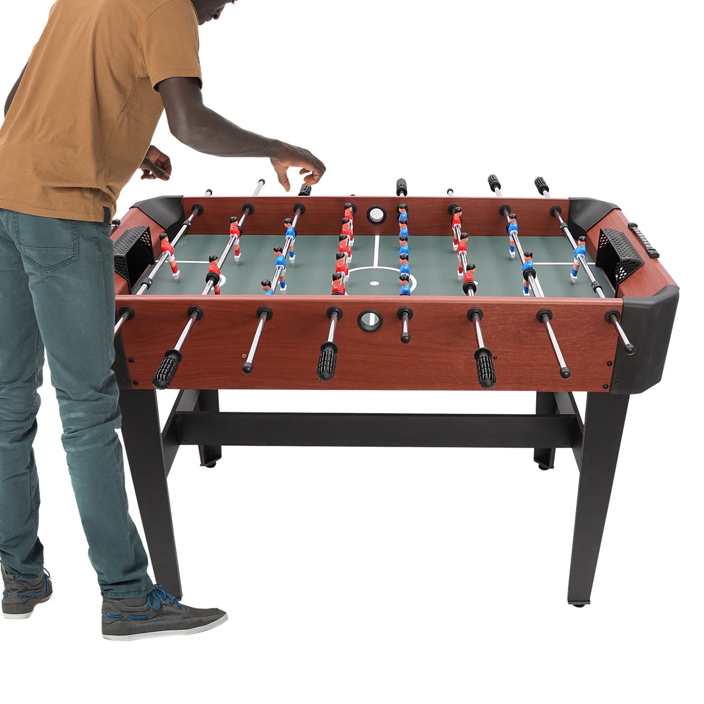 Standard Size Foosball Table Professional Soccer Table Game for Home and Game Room with Steel Rods and Counterbalanced Players