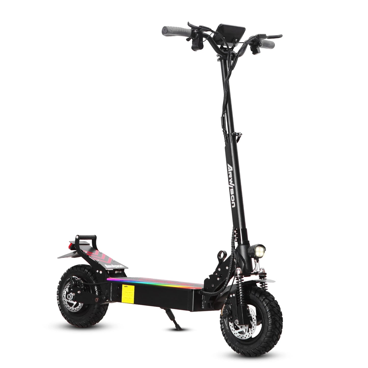 Arwibon Q30 Adult Electric Scooter 2500W Motor Top Speed 30MPH 48V 16AH 11 Inch Off Road Tires Sport Commuter Folding EScooter