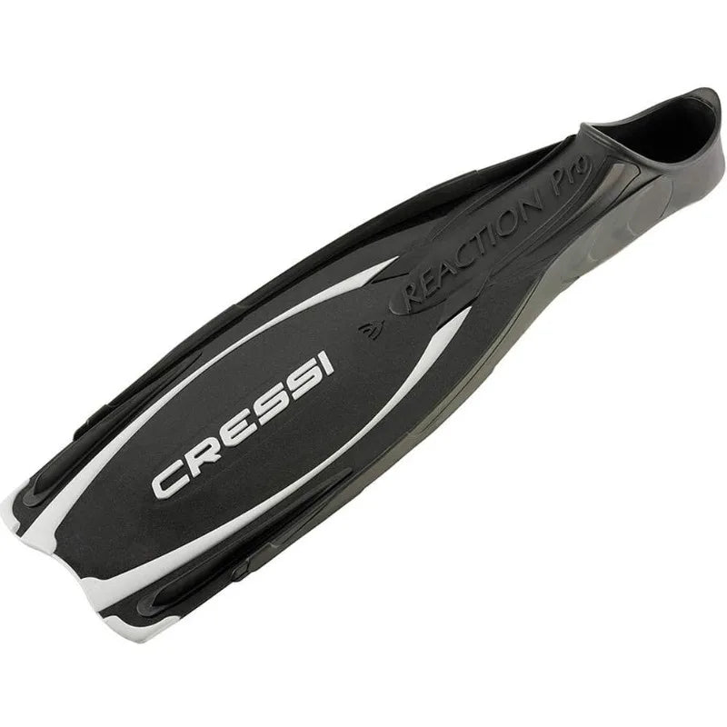 Cressi Adult Snorkeling and Scuba Diving Fins Powerful Full Foot Pocket Fins Reaction Pro Made in Italy US Size 5/6 UK Size 38/39