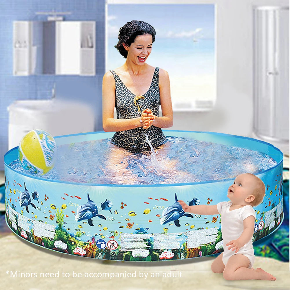 Inflatable Swimming Pool Large Capacity Spray Pool Reusable Baby Bathtub Pool for Outdoor Indoor Playing Water Accessories