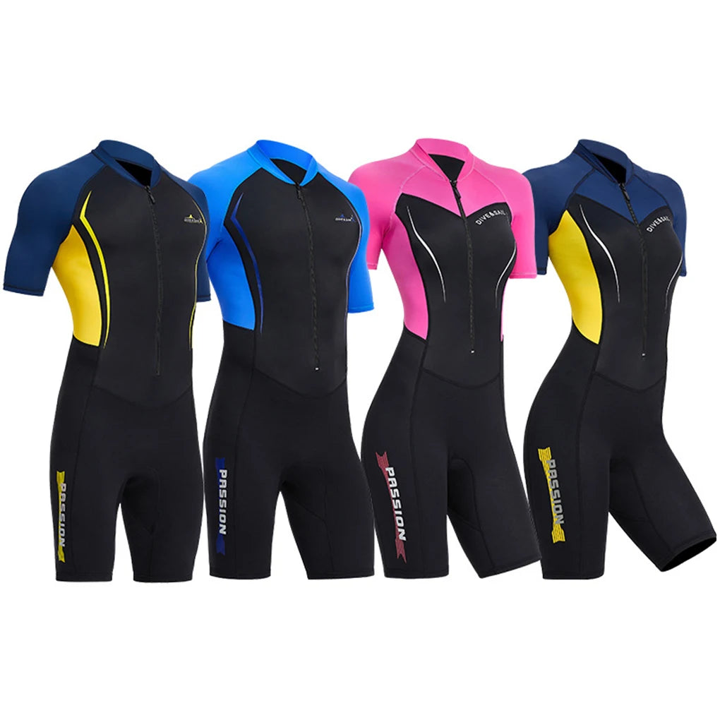 1.5mm Wetsuits Couple Diving Suit Surf Suit Jumpsuit Women's yellow 3XL