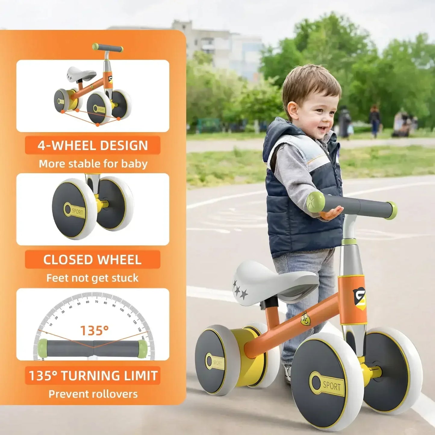 Baby Balance Bike Toys for 1 Year Old Boy Gifts Toddler Ride On Toys for Boys and Girls