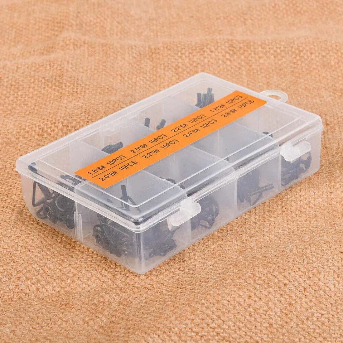 80PCS Ceramic Fishing Rod Guide Tips Top Eye Rings Line Repair Kit 8 Sizes Set Durable Fishing Tools