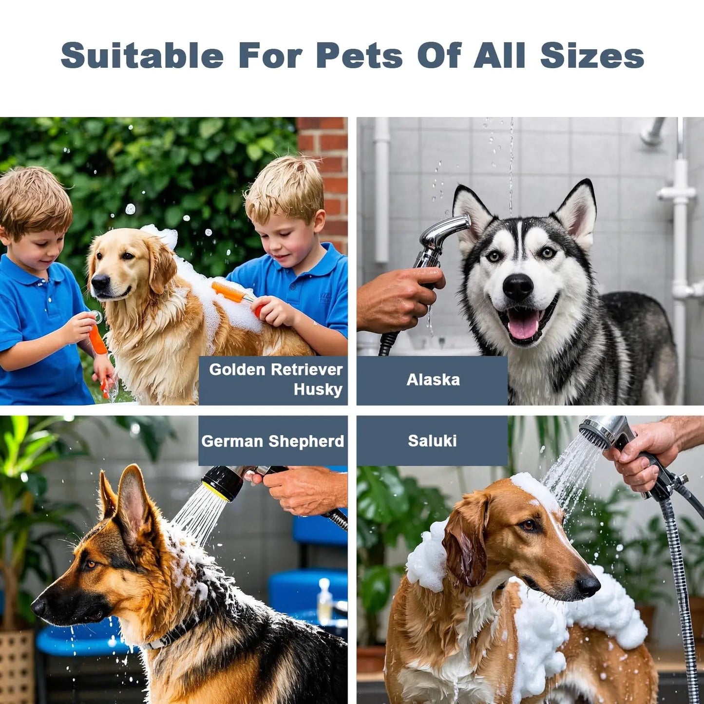Pet Dog Bathing Station Stainless Steel Dog Bathtub With Ramp Floor Grate Dog Bath Brush Washing Gloves for Home Dog Washing