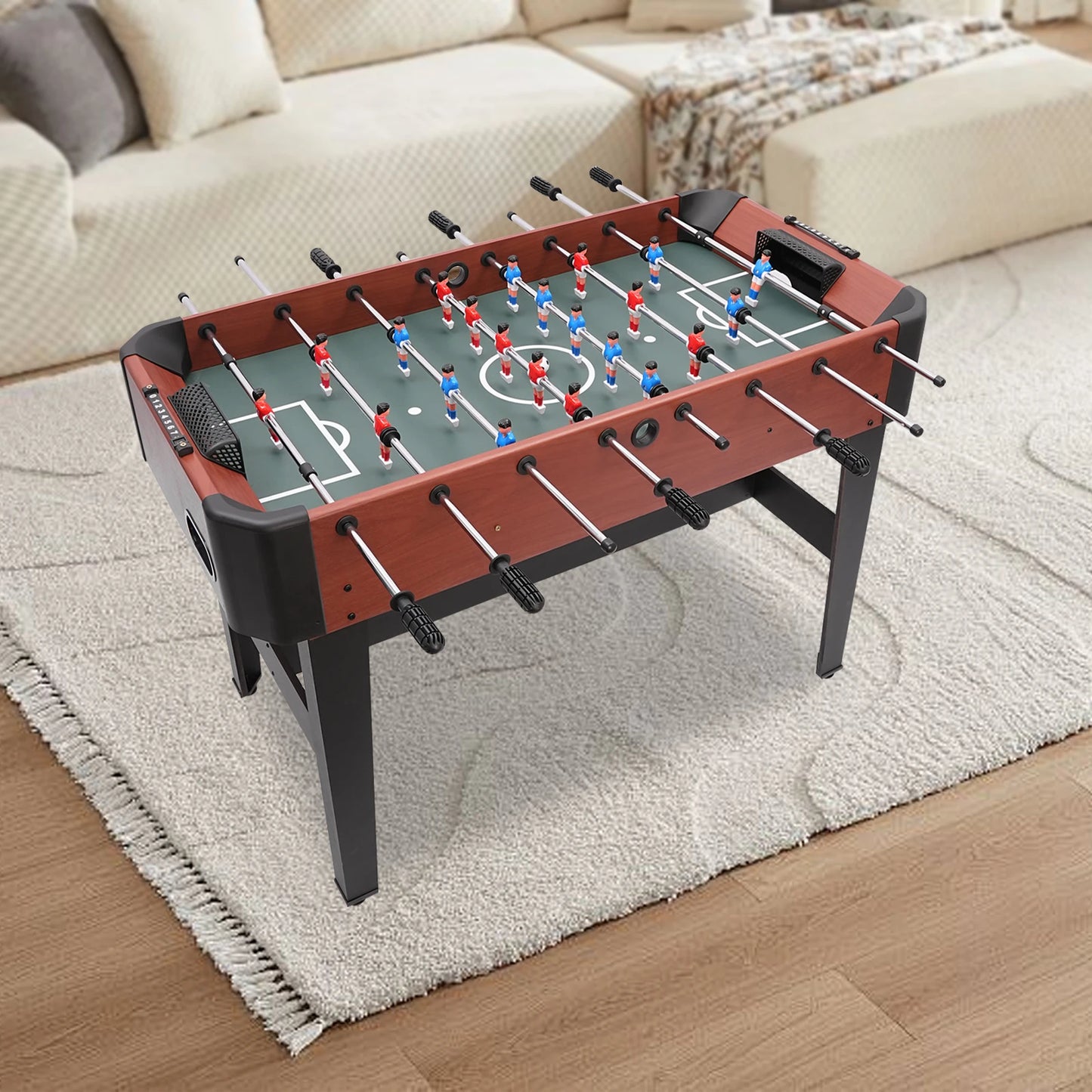Standard Size Foosball Table Professional Soccer Table Game for Home and Game Room with Steel Rods and Counterbalanced Players
