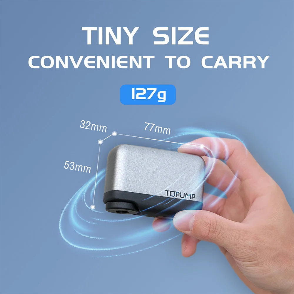 Mini Bike Pump Portable Electric Bike Pump Ultra Small 120PSI Battery Bicycle Pump Automatic Shut Off Presta Schrader