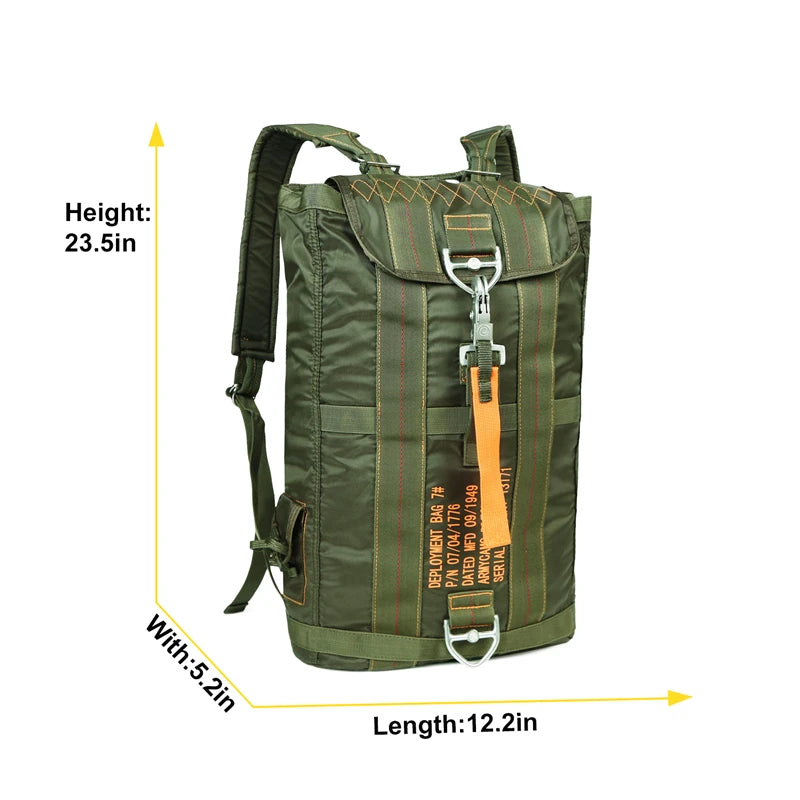 Durable All Purpose Backpack Lightweight Carryall Parachute Bag For Outdoor Hunting Trips Hiking School Adventures