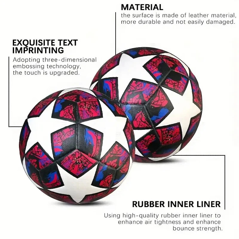 1 Piece Size 5 Soccer Ball Durable Soft PU Outdoor Football for Training and Group Games