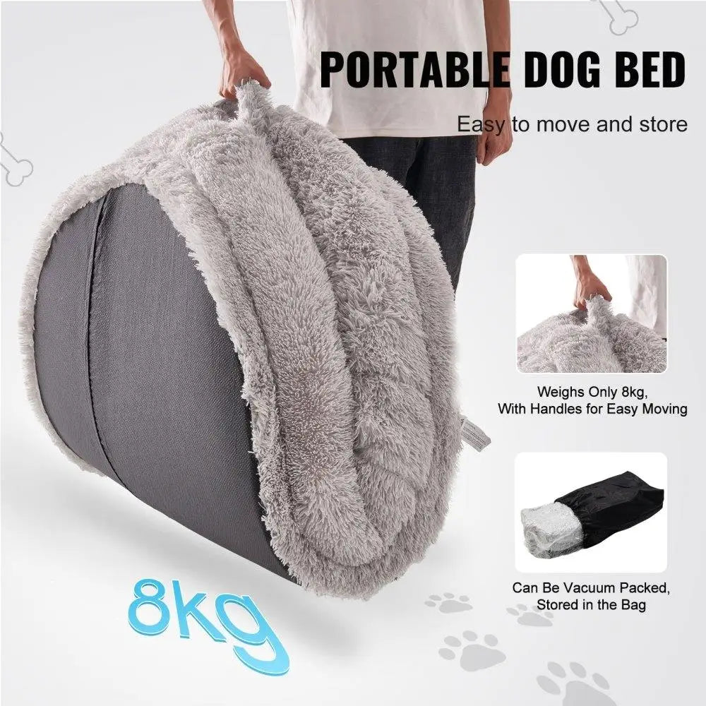 Extra Large Dog Bed 72x48x10in Human Size Washable Velvet Bean Bed