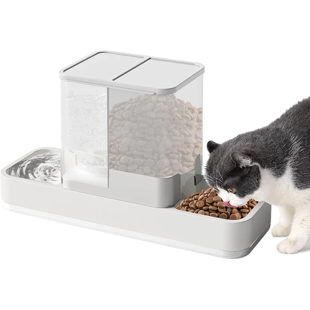 Automatic Small Pet Feeder and Water Dispenser 2 in 1 Gravity Bowl Set for Cats Dogs Rabbits and Guinea Pigs Easy Clean Non Electric
