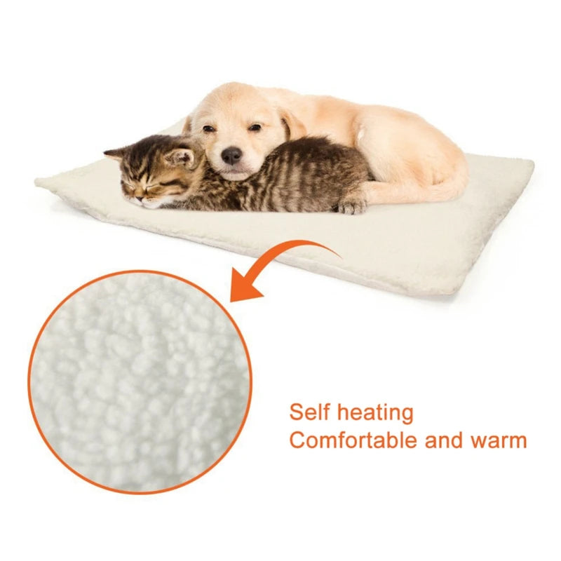 Pet Dog Cat Heating Pad Winter Auto-Heating Blanket 60x45cm