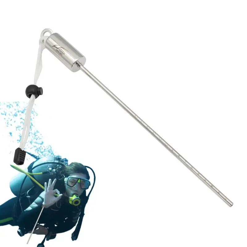 Tickle Stick Scuba Diving Stick Stainless Steel Lobster Tickle Stick with Lanyard Multifunctional Pointer for Underwater Adventures