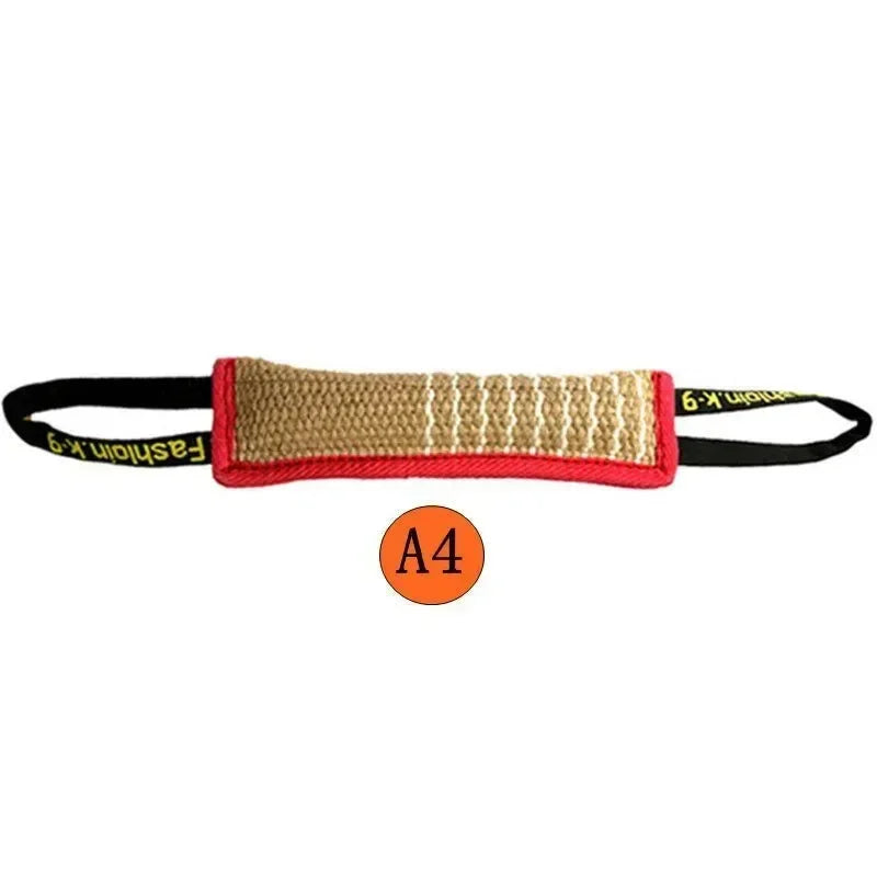 Dog Biting Pillow Tug Stick Hemp Chewing Training Toy Durable Linen Molar Teeth Cleaner Interactive Outdoor Rope Pet Supplies