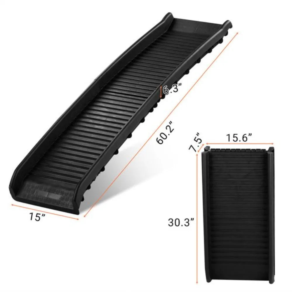 63 Inch Folding Pet Ramp Portable Dog Ramp Ideal for Travel Safe Lightweight and Easy to Maintain
