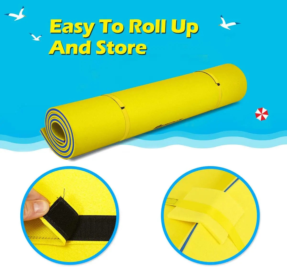 Floating Water Pad Lily Pad for Water Recreation and Relaxation Tear-Resistant XPE Foam Floating Mat for Beach Ocean and Lake