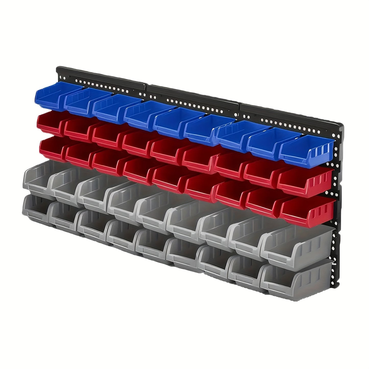 45pcs Bins Wall-Mounted Storage Rack System For Tools