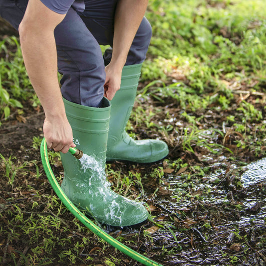 HISEA Men's Rain Boots With Steel Shank Waterproof Rubber