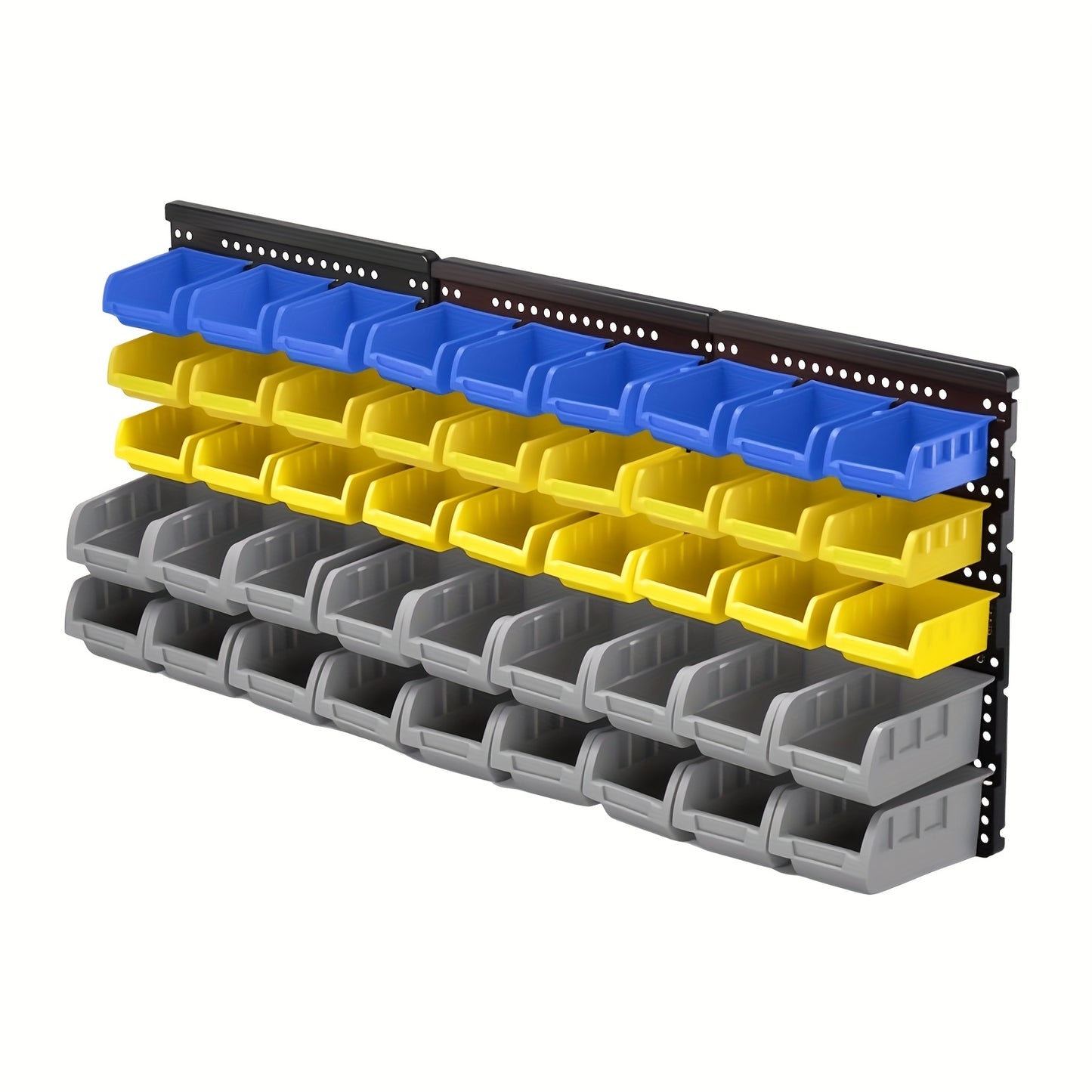 45pcs Bins Wall-Mounted Storage Rack System For Tools
