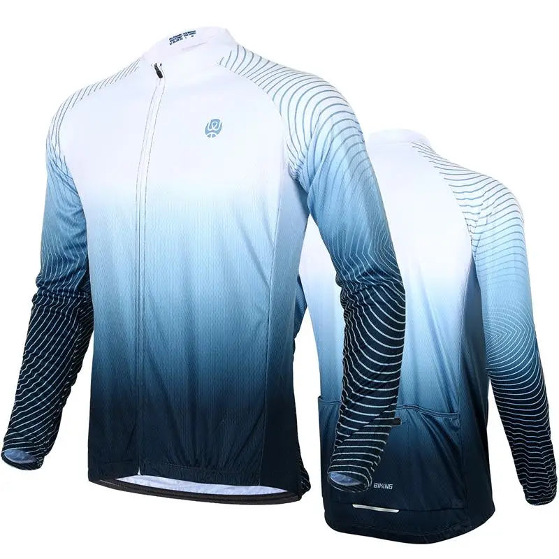 West Biking Long Sleeve Cycling Jersey for Men Comfortable Racing Bike Clothing Fitness Running Sport