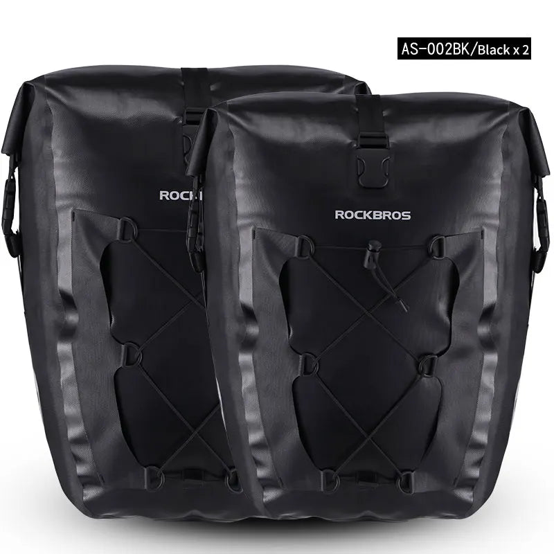Rockbros Waterproof Bike Bag 27L Large Capacity Bicycle Saddle Rack Trunk Bag Luggage Carrier Bike Accessory