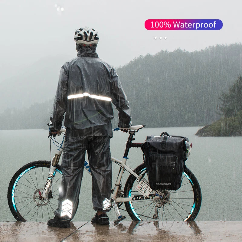 Rockbros Waterproof Bike Bag 27L Large Capacity Bicycle Saddle Rack Trunk Bag Luggage Carrier Bike Accessory