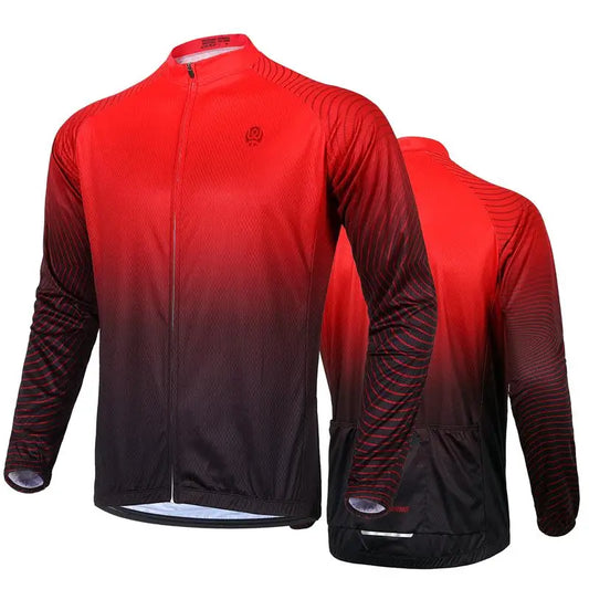 West Biking Long Sleeve Cycling Jersey for Men Comfortable Racing Bike Clothing Fitness Running Sport
