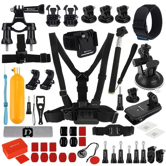 PULUZ 53 in 1 Ultimate Combo Accessories Kit for GoPro Insta360 DJI and Other Action Cameras