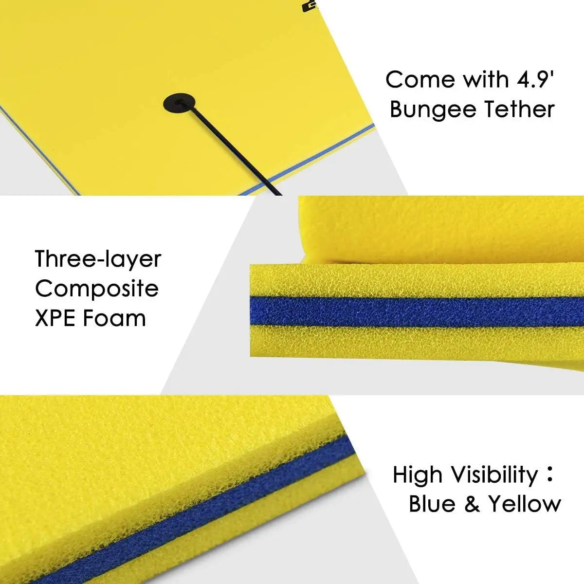 Floating Water Pad Lily Pad for Water Recreation and Relaxation Tear-Resistant XPE Foam Floating Mat for Beach Ocean and Lake