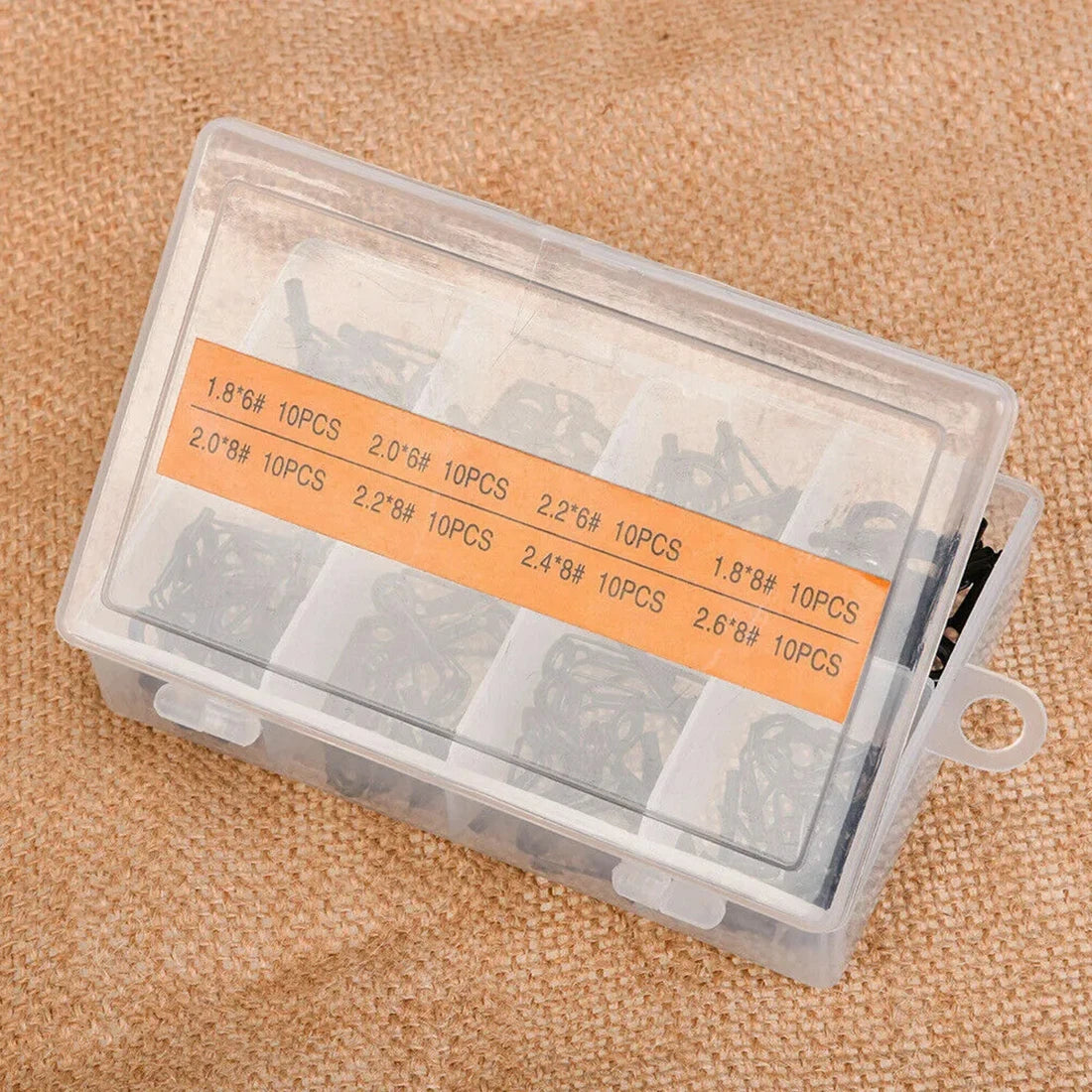 80PCS Ceramic Fishing Rod Guide Tips Top Eye Rings Line Repair Kit 8 Sizes Set Durable Fishing Tools