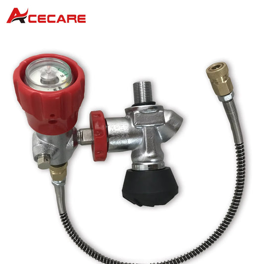 Acecare 4500Psi Scuba Adapter Regulator With Gauge Scuba Tank Valve Filling Station