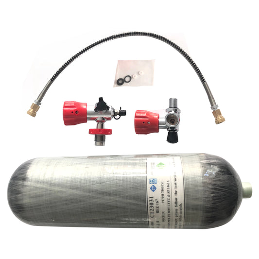 Acecare 98 Cu Ft 4500 Psi HPA Refill Tank DOT Certified Carbon Fiber Cylinder Compressed Air Tank with Gauge Valve Fill Station