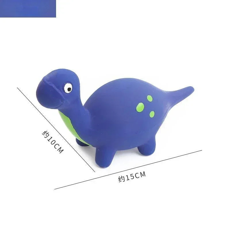 Squeaky Dinosaur Dog Toys Interactive Latex Chew Toy for Excess Energy Release and Fun Play
