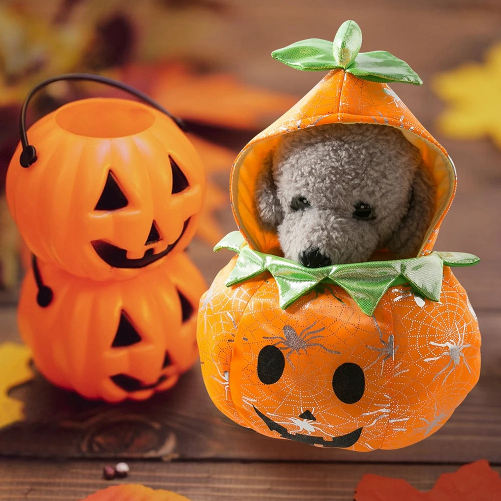 Halloween Dog Clothes Funny Pumpkin Costume for French Bulldog and Chihuahua Jumpsuit Puppy Coat Sweatshirt