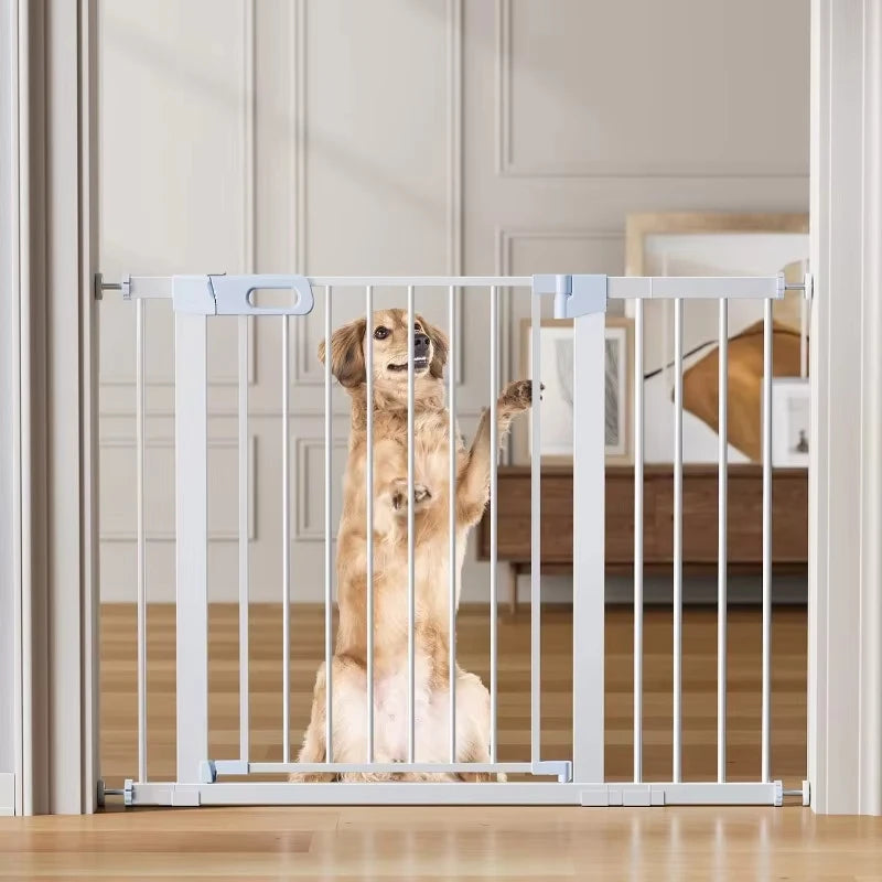 29.5” to 46” Safety Baby Gate, Extra Wide Auto-Close Dog Gate for Stairs, Easy Walk Thru Indoor Pet Gate for Doorways
