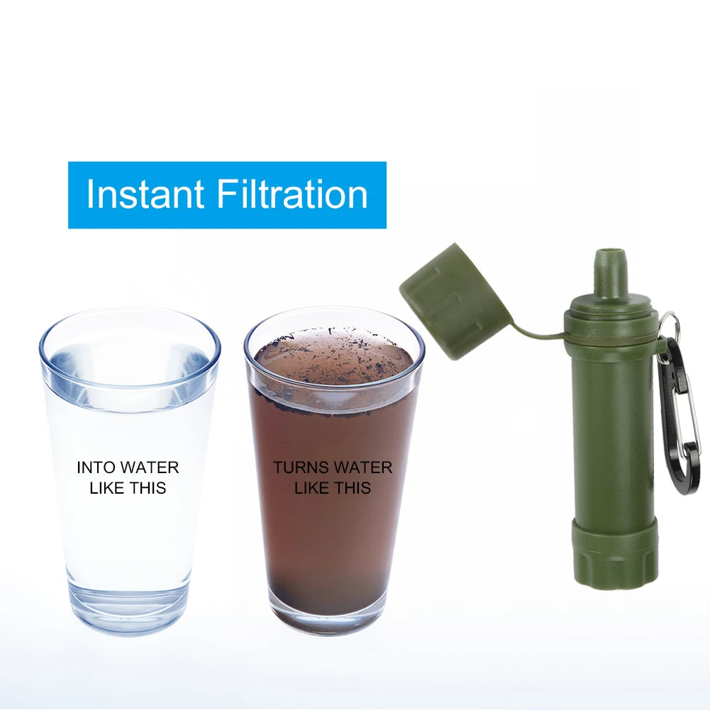 Camping Water Purifier Mini Filter Straw Set for Survival