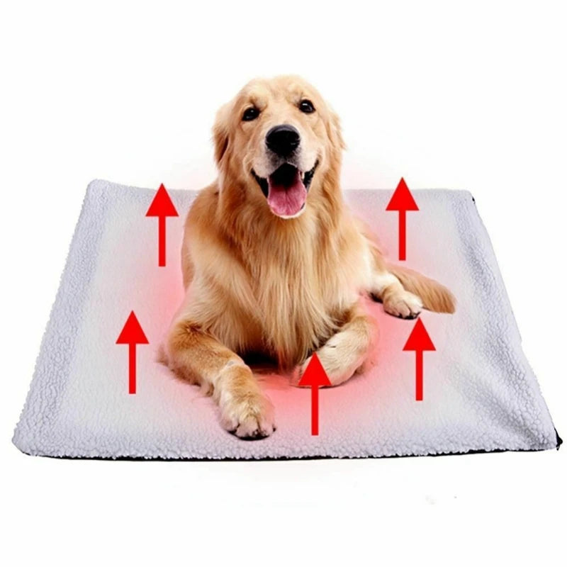 Pet Dog Cat Heating Pad Winter Auto-Heating Blanket 60x45cm