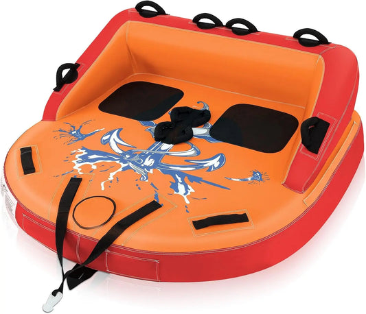 Inflatable Towable Tubes for Boating 1-2 Riders Water Sport Towables for Boat Pulling