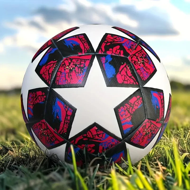 1 Piece Size 5 Soccer Ball Durable Soft PU Outdoor Football for Training and Group Games