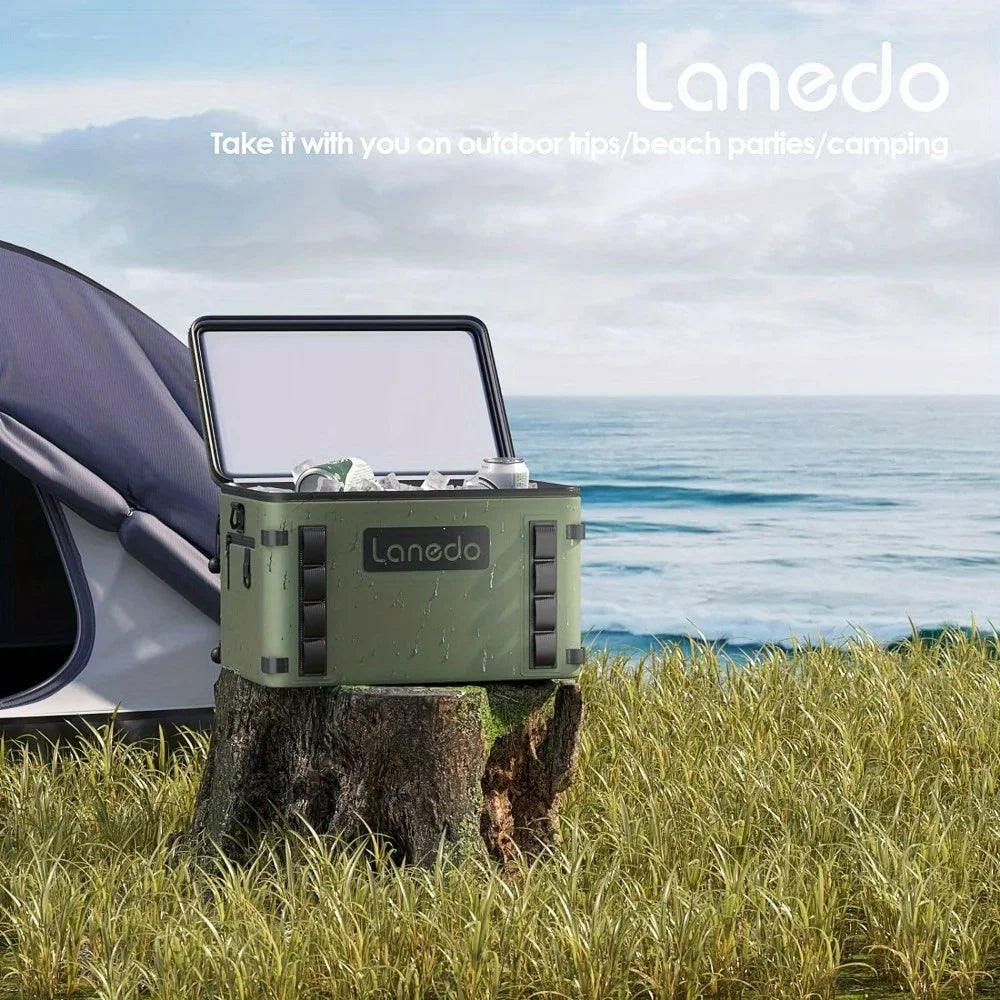 Lanedo Soft Cooler 36 Can 25 Bottles Insulated Portable Ice Chest Floating Leak Proof Green
