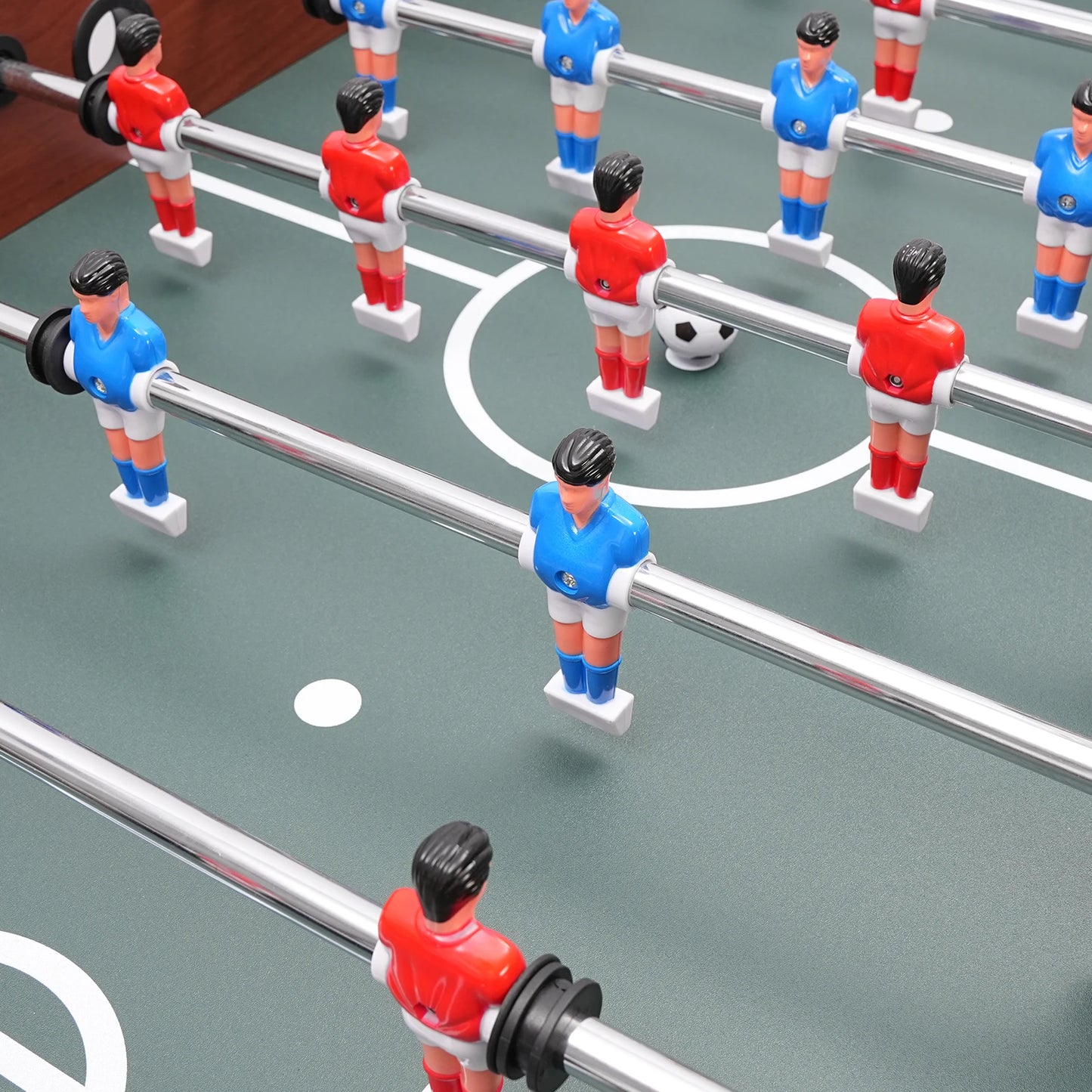 Standard Size Foosball Table Professional Soccer Table Game for Home and Game Room with Steel Rods and Counterbalanced Players