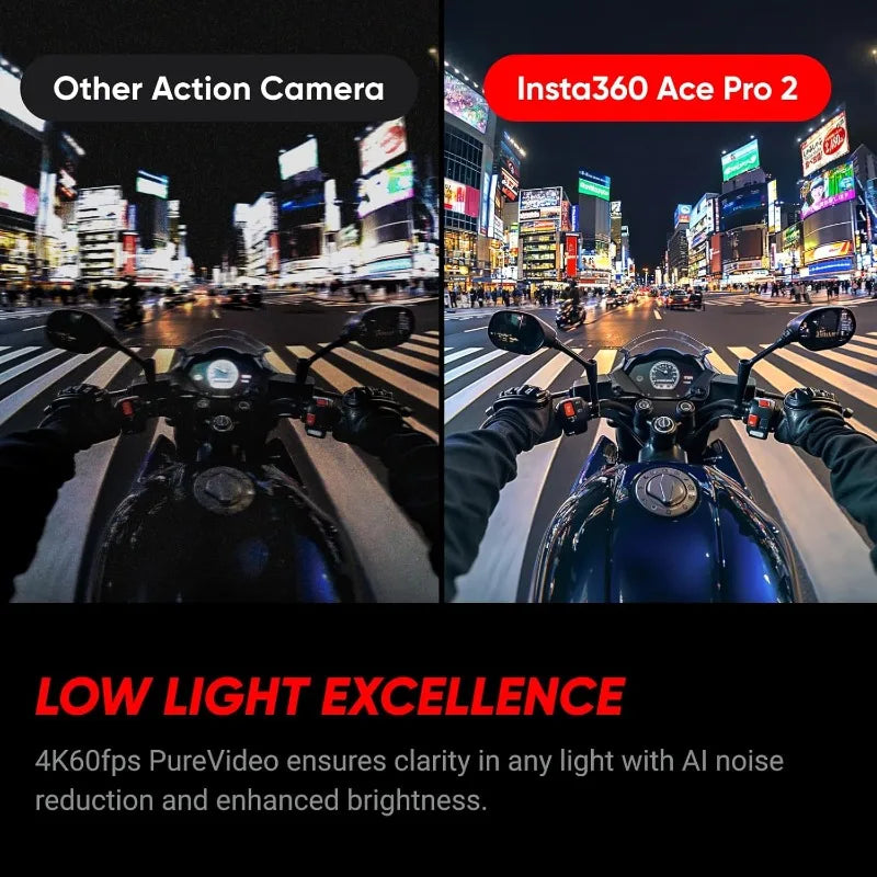 Ace Pro 2-8K Waterproof Action Camera Co-Engineered with Leica, 1/1.3" Sensor, Dual AI Chip, Leading Low Light